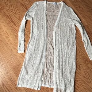 Lace sweater duster cardigan